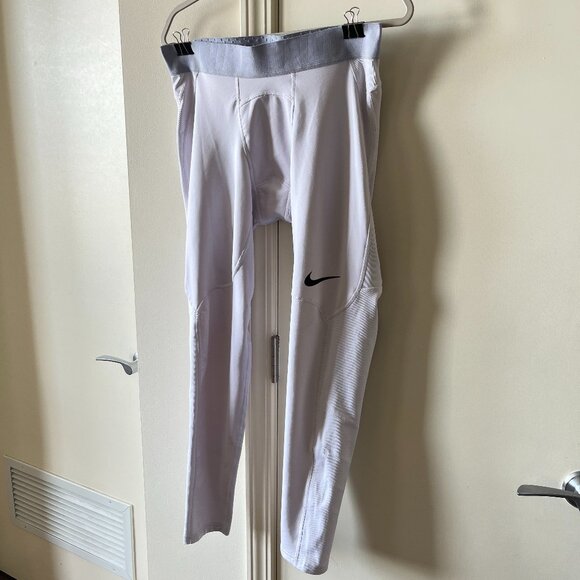 Nike Pro Men’s Tight Fit Training Tights White Size XL - Picture 2 of 6